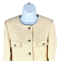 Anine Bing NEW Janet Tweed Houndstooth Pink Ivory Blazer Jacket Size XS