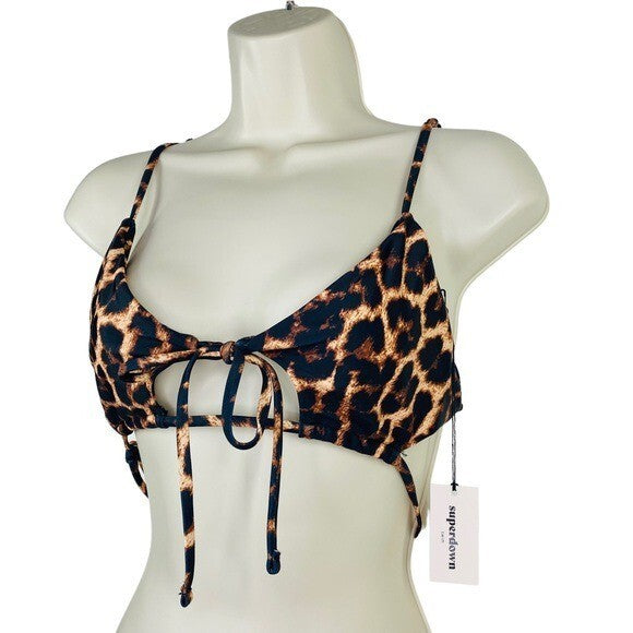 superdown | NEW Chantelle Bikini Top in Leopard Size M