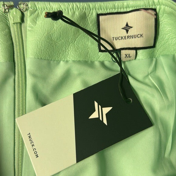 Tuckernuck NEW Mint Chip Faux Vegan Leather Meg Mini Skirt Size XL