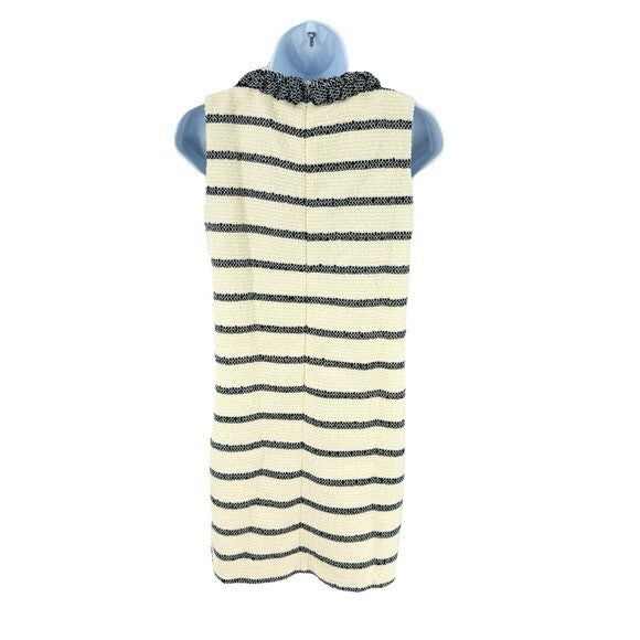 Tuckernuck | NEW Navy Stripe Tweed Sleeveless Crew Neck Jackie Mini Dress Size S