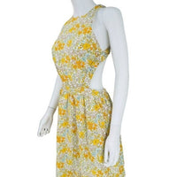 Hyacinth House NEW Yellow Pastel Retro Floral Maggie Maxi Dress Size Small