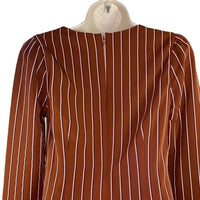 Privacy Please | NEW Curtis Long Sleeve Mini Dress in Tan Stripe Size XS