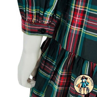 Tuckernuck Palmerston Tartan Plaid Drop Waist Long Sleeve Mini Dress Size XS