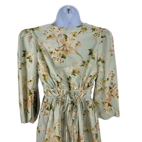 Tuckernuck NEW Aqua Watercolor Marlena Floral Sundress Midi Dress Size XS