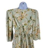 Tuckernuck NEW Aqua Watercolor Marlena Floral Sundress Midi Dress Size XS