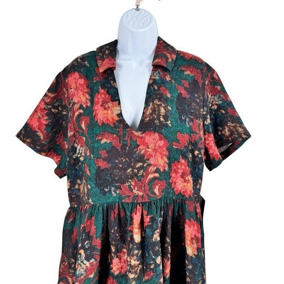 Tuckernuck NEW Persimmon Floral Jacquard Adelaide Formal Midi Dress Size XXL