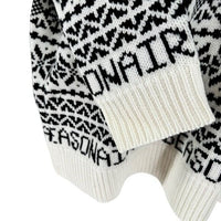 Tuckernuck NEW Charcoal and Cream Fair Isle Sandwick Pullover Sweater Size S