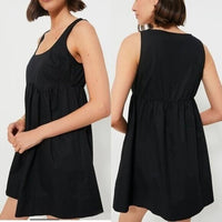 Pomander Place | NEW Black Porto Square Neckline Sleeveless Mini Dress Size XS
