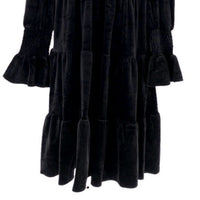 Pomander Place | NEW Black Velvet Kenzo Long Sleeve Mini Dress Size S