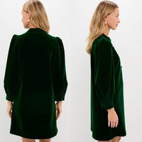 Pomander Place NEW Hunter Green Velvet Samantha Formal Mini Dress Size XXL