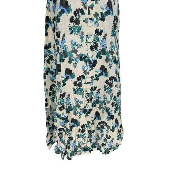 Tuckernuck NEW Budding Bluebell Hadley Collared Floral Shirt Maxi Dress Size XS
