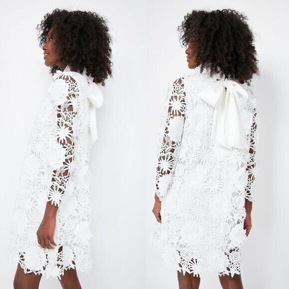 Tuckernuck | NEW Blanc Guipure Lace Daphne Preppy Mini Dress Size XXS
