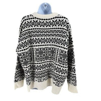 Tuckernuck NEW Charcoal and Cream Fair Isle Sandwick Pullover Sweater Size S