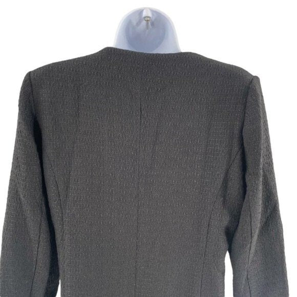 Pomander Place | NEW Black Tweed Keira Long Sleeve Mini Dress Size XL