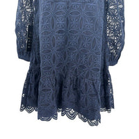 Tuckernuck NEW Navy Organza Lace Formal Palmerston Long Sleeve Mini Dress XS