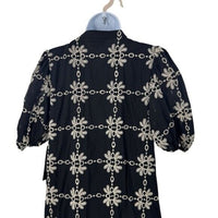 Tuckernuck NEW Black Eyelet Lewis Puff Sleeve Embroidered Maxi Dress Size XS