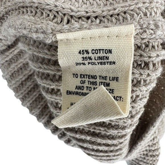 Alex Mill NEW Billie Sweater V Neck Casual Tank in Tan Oatmeal Size M