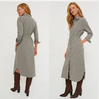 Tuckernuck | NEW Sycamore Check Belted Vera Long Sleeve Maxi Dress Size XXL