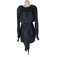 Significant Other | NEW Lila Satin Tie Front Mini Dress in Black Size 2
