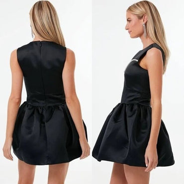 Tanya Taylor Black Noaki Embellished Sleeveless Drop Waist Mini Dress Size 0