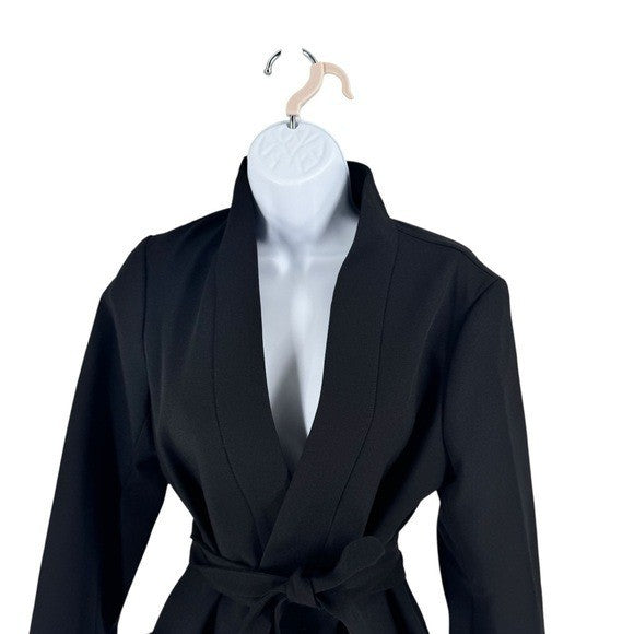 Tuckernuck NEW Black Gracie Wrap Crepe Classic Blazer Size M
