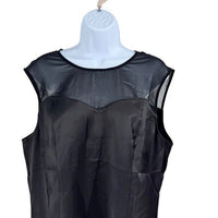Tuckernuck NEW Black Satin Belle Sleeveless Blouse Top Size XXL