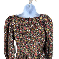 Hyacinth House NEW Black Multi Floral Spencer Long Sleeve Mini Dress Size S