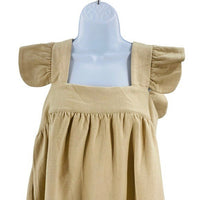 Pomander Place NEW Camella Tan Flutter Sleeve Casual Mini Dress Size XS