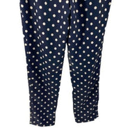 Tuckernuck | NEW Pixie Polka Dot Preppy Pleated Trouser in Navy & White Size M
