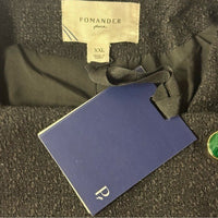 Pomander Place NEW Black Tweed Retro Winslet Green Button Mini Dress Size XXL