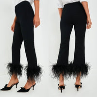 Tuckernuck NEW Black Feather Compression Knit Ashford Kick Flare Trouser Size M