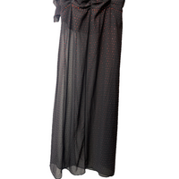 NEW DUNDAS X REVOLVE Stardust Rhinestone Black Semi Sheer Maxi Dress Size S