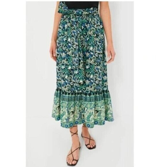 Tuckernuck | NEW Batik Floral Hampton Pull On Cotton Maxi Skirt Size XXXL