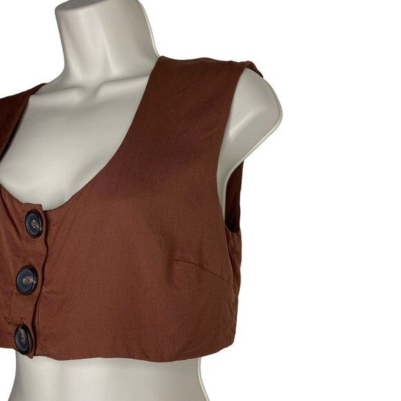 anna nata | NWT Madison Crop Top in Sepia Brown Size S