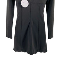 Petal & Pup x Storia NEW Eva Scalloped Black Long Sleeve Mini Dress Size M