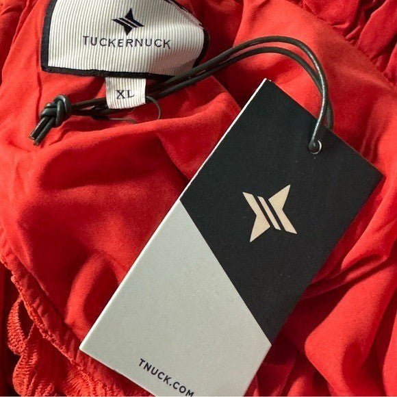 Tuckernuck | NEW Red Guipure Classy Lace Faye Bow Preppy Blouse Size XL