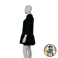 Tuckernuck NEW Black Pierce Drop Waist Classy Long Sleeve Mini Dress Size XS