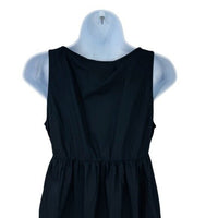 Pomander Place | NEW Black Porto Square Neckline Sleeveless Mini Dress Size L