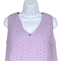 Tuckernuck | NEW Lavender Eyelet Valerie V-neckline Sleeveless Top Size XL
