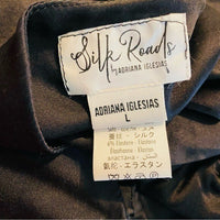 Silk Roads by Adriana Iglesias x REVOLVE Lua Silk Fringe Skirt in Black Size L