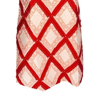 Tuckernuck NEW Vermillion Trellis Fil Coupe Francine Formal Midi Dress Size XXS