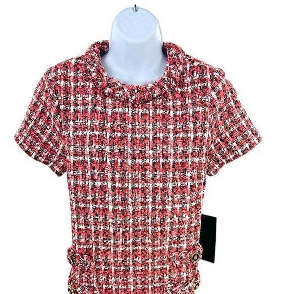 Tuckernuck | NEW Magnolia Tweed Short Sleeve Crew Neck Jackie Mini Dress Size M