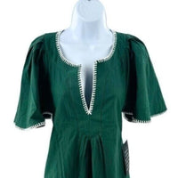 Pomander Place | NEW Green Stitch Finley Flutter Sleeve Mini Dress Size XS