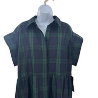Tuckernuck NEW Blackwatch Chloe Plaid Navy Green Classic Midi Dress Size XL