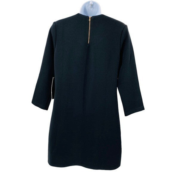 Tuckernuck NEW Black Francoise Mod 3/4 Sleeve Classic Mini Dress Size S