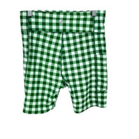 Tuckernuck NEW Sport Trellis Gingham Green White Biker Athletic 6" Short Size XL