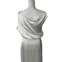 NONchalant Label | NEW Dinah One Shoulder Satin Formal Maxi Dress White Size XS