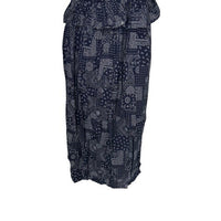 En Saison NEW Navy White Daytona Western Coastal Cowgirl Midi Dress Size Large