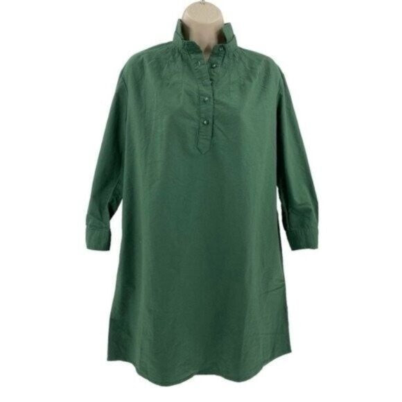 Pomander Place | NEW Green Polly Collared Preppy Shirt Dress Size XXL