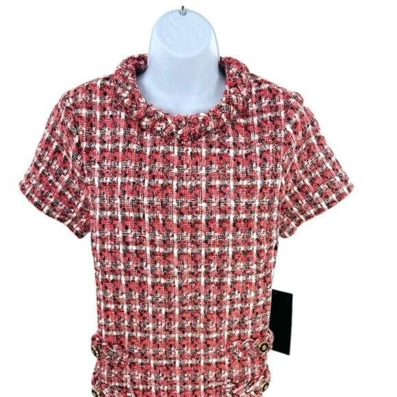 Tuckernuck | NEW Magnolia Tweed Short Sleeve Crew Neck Jackie Mini Dress Size L